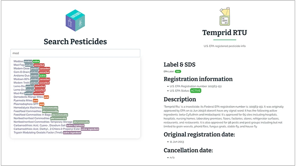 EPA Pesticide Search Platform Launched